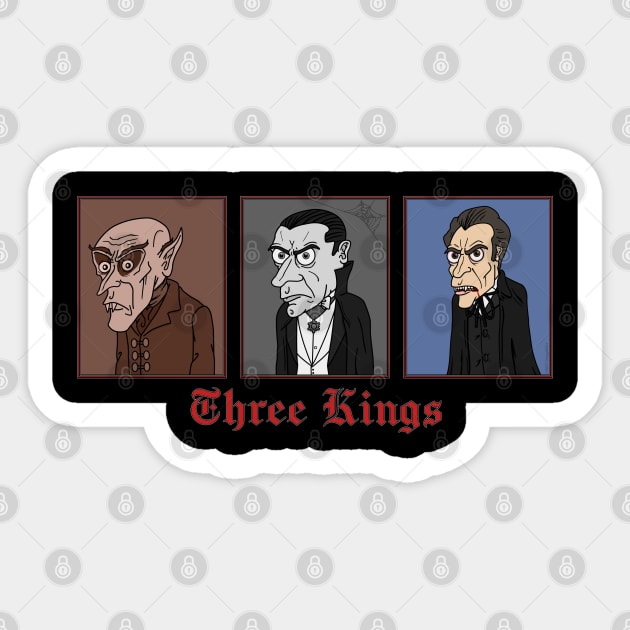 Dracula Triptych (Three Kings) Sticker by Gregg.M_Art